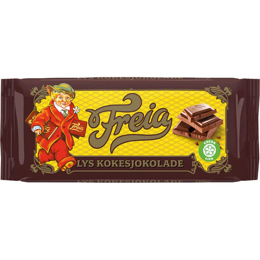 Freia Lys Kokesjokolade Milk Chocolate Baking Bar, 3.53oz
