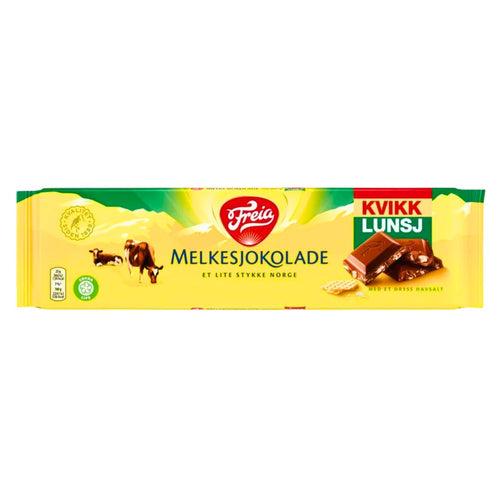 Freia Extra Large Milk Chocolate Bar with Kvikk, 7.05oz