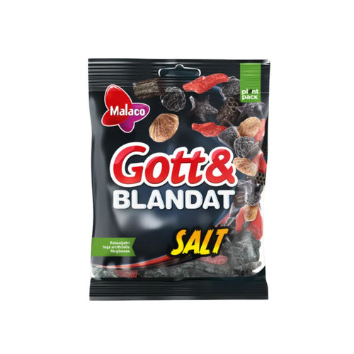 Malaco Gott & Blandat Salty Gummy Candy, 5.29oz