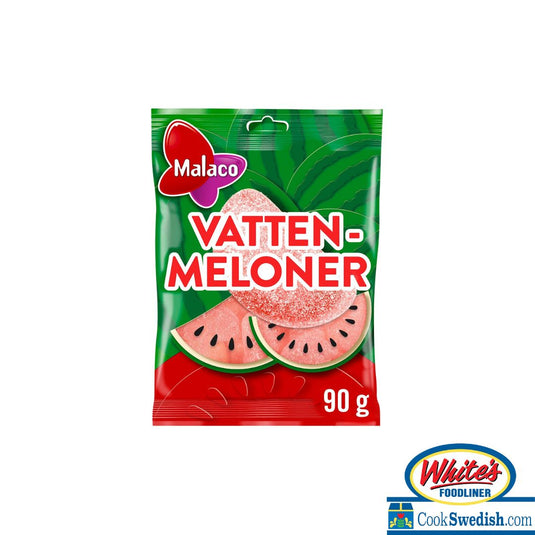 Malaco Vattenmeloner (Watermelon) Gummies, 3.17oz
