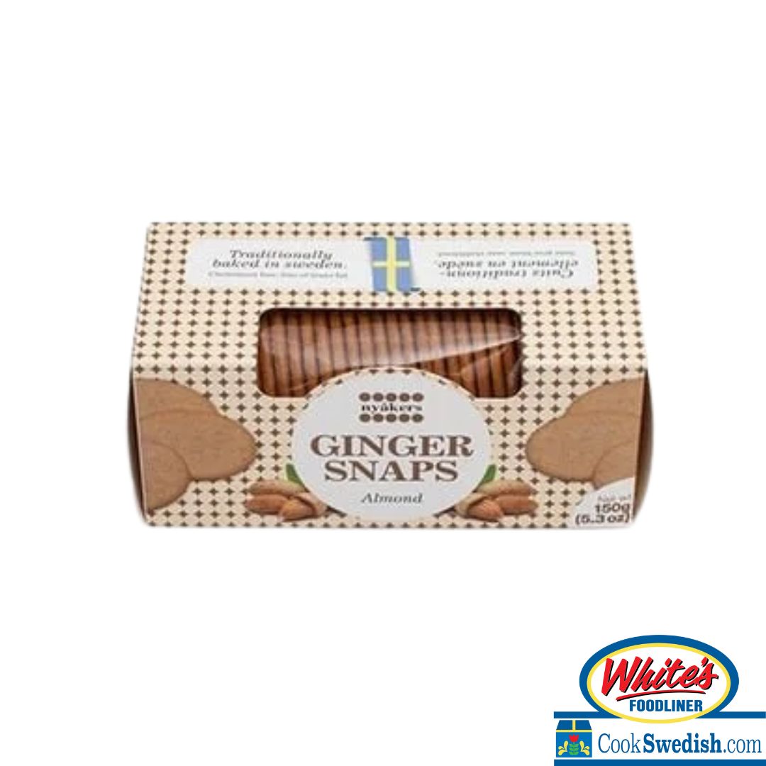Nyakers Almond Ginger Snaps, 5.3oz – Cook Swedish