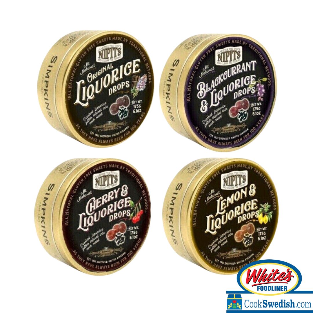 Simpkins Nipits Liquorice Drop Tins, 6.17oz – Cook Swedish