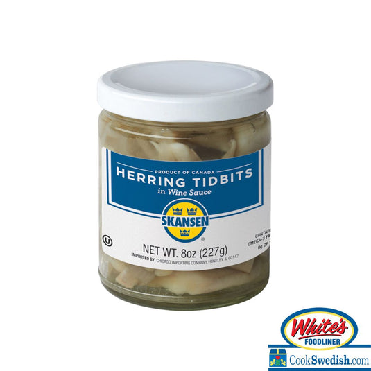 Skansen Herring Tidbits in Wine Sauce, 8oz
