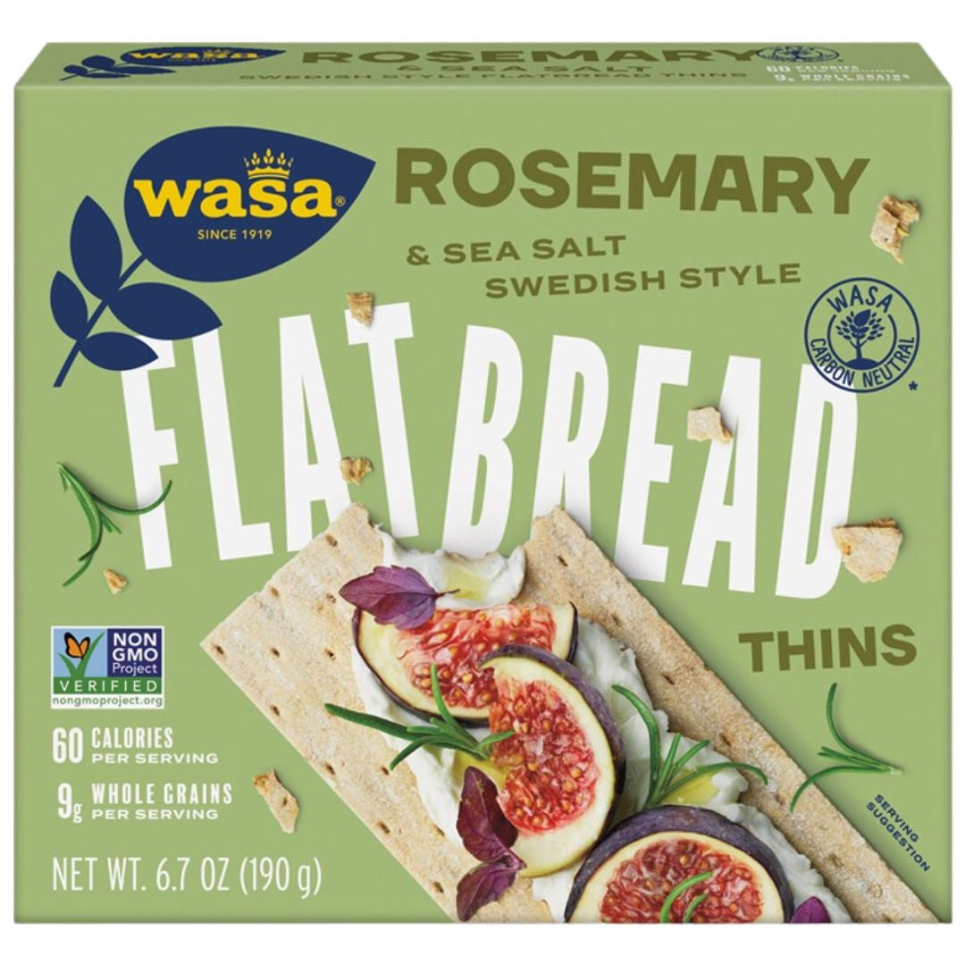 Wasa Rosemary & Sea Salt Flatbread Thins - Case Of 10/6.7 Oz : Target
