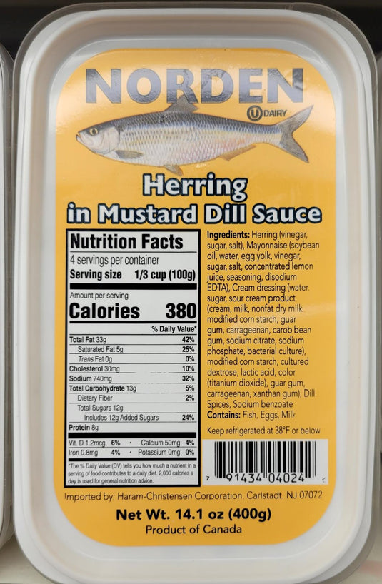 Norden Herring Salad in Mustard Dill Sauce, 14.1oz
