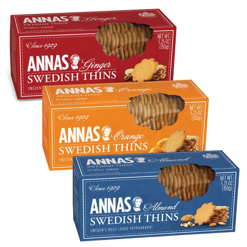 Annas Ginger Thins, Variety Pack of 3