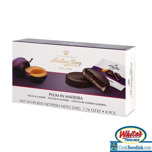 Anthon Berg Chocolate Covered Marzipan Rounds - Plum in Madeira, 7.76oz