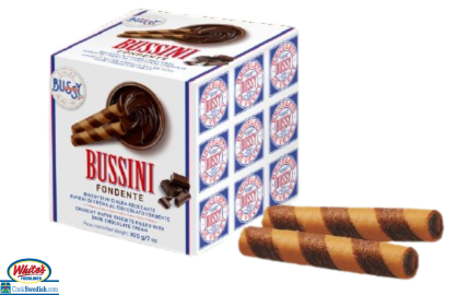 Bussy Bussini Fondente Dark Chocolate Cream Filled Wafer Rolls 7.05oz