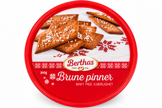 Berthas Brune Pinner Norwegian Brown Sugar Cookies – 300g (10.6 oz)