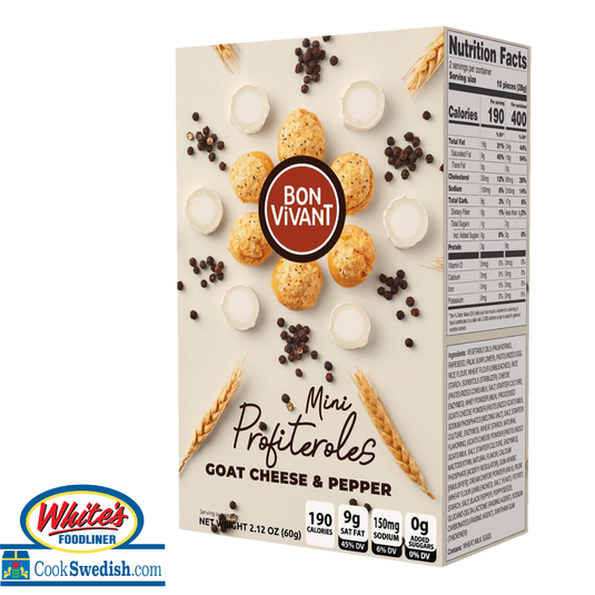 Bon Vivant Goat Cheese & Pepper-Filled Mini Profiteroles Box – 2.12 oz