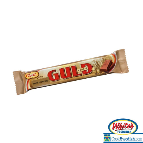 Cloetta Guld Milk Chocolate Praline Nougat Bar, 1.76oz