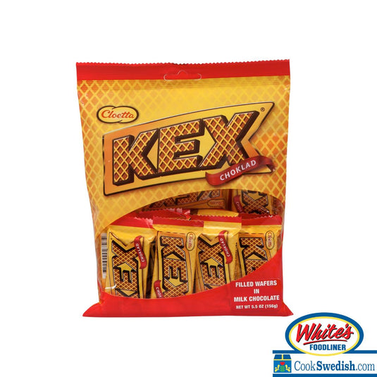 Cloetta Kex Chocolate Covered Wafer Mini Bars Bag, 5.5oz