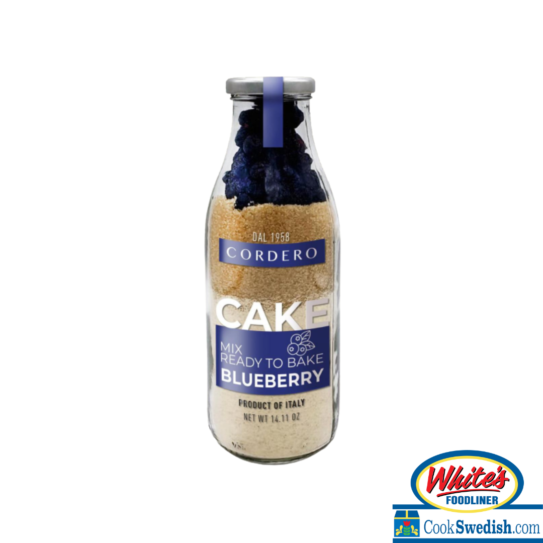Cordero Blueberry Cake & Muffin Mix in a Bottle – 14.11 oz – Cook Swedish