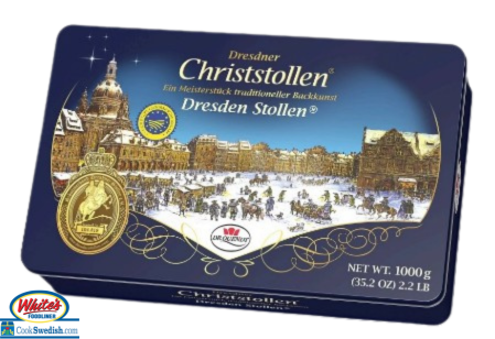 Dr. Quendt Dresdner Stollen in Tin - 2.2lbs