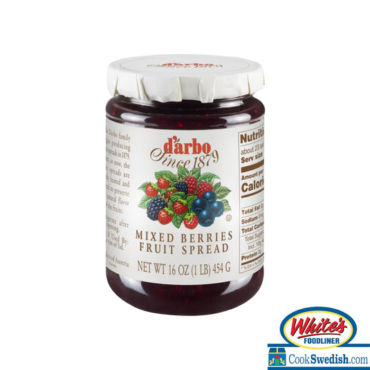 D'Arbo Mixed Berries Preserves Jar, 16oz