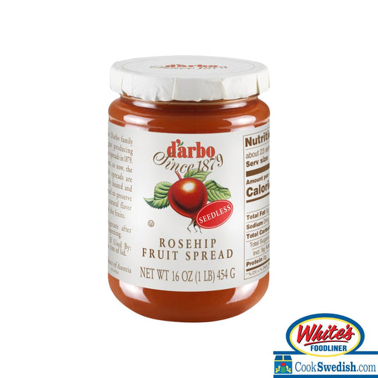 D'arbo Rosehip Fruit Spread (Seedless), 16oz