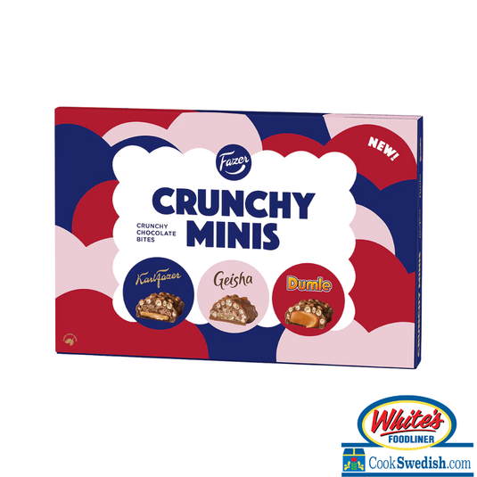 Fazer Crunchy Minis Assorted Chocolate Bites (Karl Fazer, Geisha, Dumle) – 5.22 oz Box