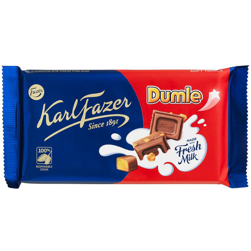 Fazer Dumle Milk Chocolate Bar, 5.11oz