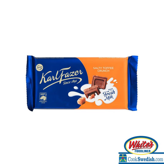 Fazer Milk Chocolate with Salty Toffee Brittle Bar, 5.11oz