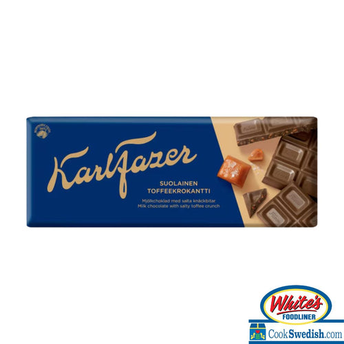 Fazer Salty Toffee Crunch Milk Chocolate Bar, 6.34oz