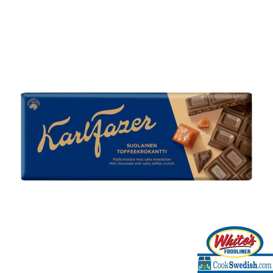 Fazer Salty Toffee Crunch Milk Chocolate Bar, 6.34oz