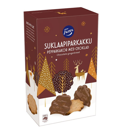 Fazer Suklaapiparkakku Chocolate Covered Gingerbread Cookies, 6.17oz