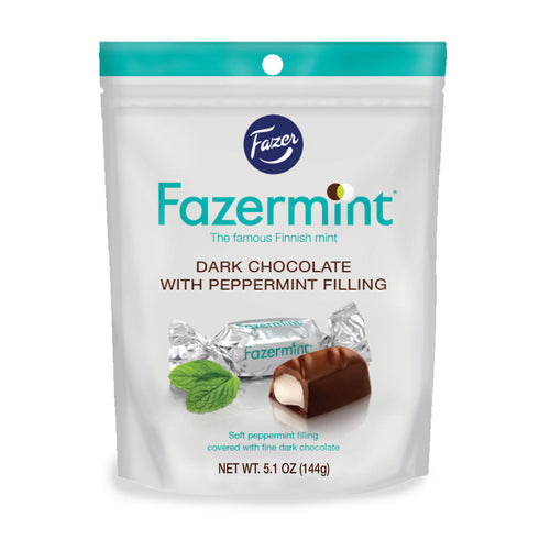 Fazer Fazermint Dark Chocolate Peppermint Creams Bag, 5.1oz