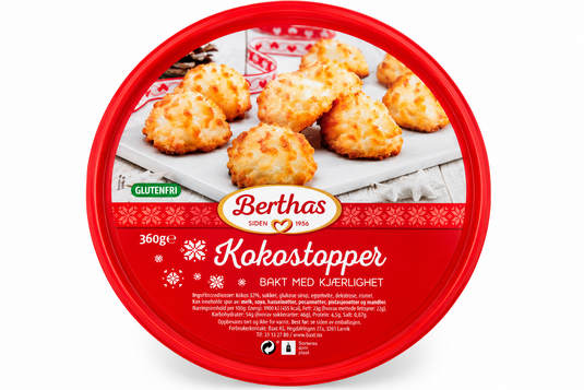 Berthas Kokostopper Coconut Macaroons 360g