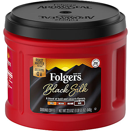Folgers Black Silk Ground Coffee, 22.6oz