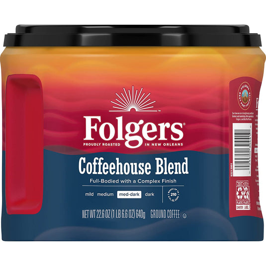 Folgers Coffeehouse Blend Ground Coffee, 22.6oz