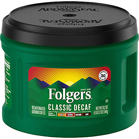 Folgers Classic Decaf Ground Coffee, 19.2oz