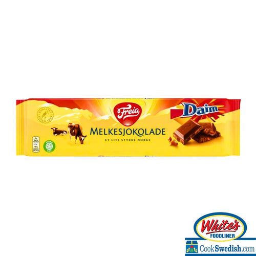 Freia Extra Large Milk Chocolate Bar w/ Daim pieces, 7.05oz