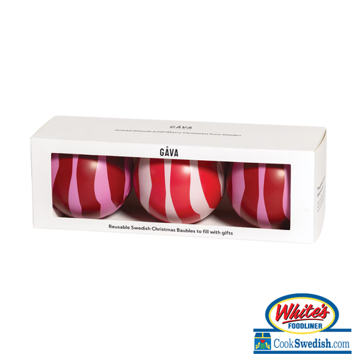 Gåva Ornament Tin Trio with Assorted Chocolates 3/pk Box