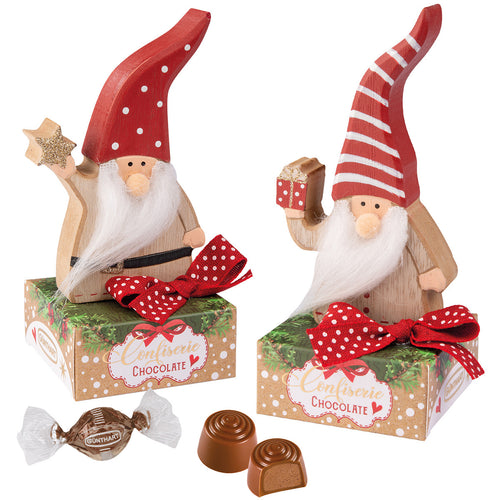 Gunthart Wooden Santa with Pralines Gift Box (Design Will Vary)