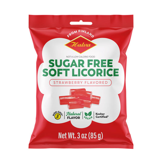 Halva SUGAR FREE Strawberry Licorice Bag, 3oz