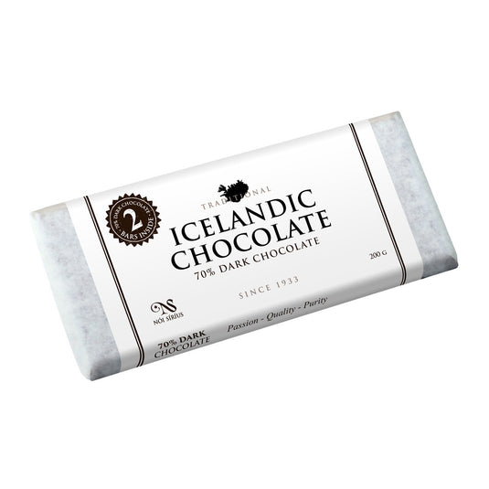 Icelandic Chocolate - 70% Dark Chocolate, 7.05oz