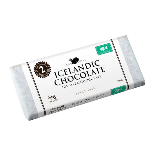 Icelandic Chocolate - Mint 70% Dark Chocolate, 7.05oz