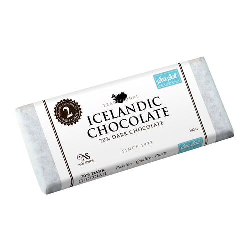 Icelandic Chocolate - Sea Salt 70% Dark Chocolate, 7.05oz