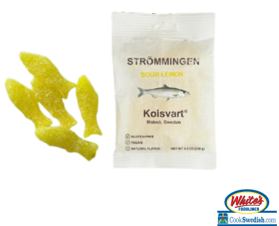 Kolsvart Strömmingen Sour Lemon Swedish Candy – 4.2 oz (120g)
