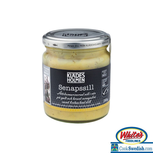 Kladesholmen Herring Tidbits in Mild Senapssill (Mustard Sauce), 8.8oz