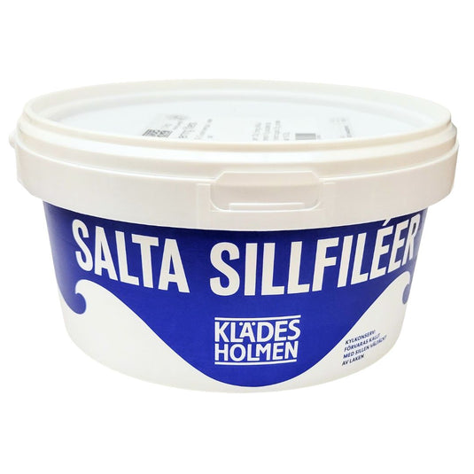 Kladesholmen Matjes Salt Herring Filets Pail (Blue), 4.4lb