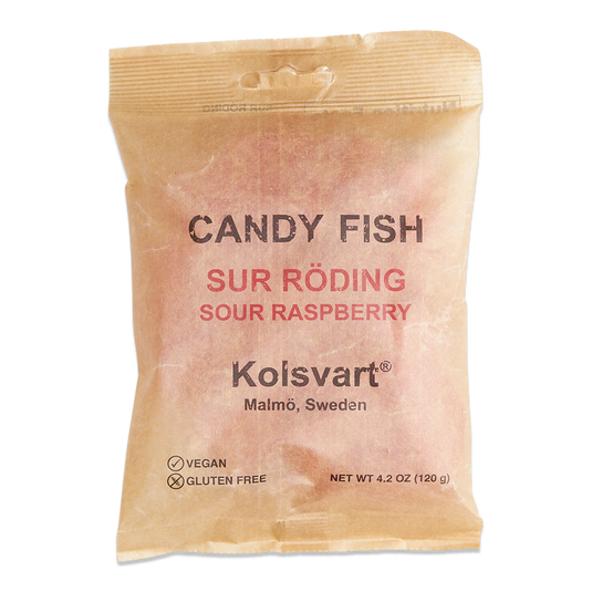 Kolsvart Sour Raspberry Swedish Candy Fish, 4.2oz – Cook Swedish