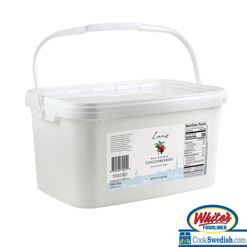 Lars Own Wild Swedish Lingonberries, 13lb Rectangle Pail