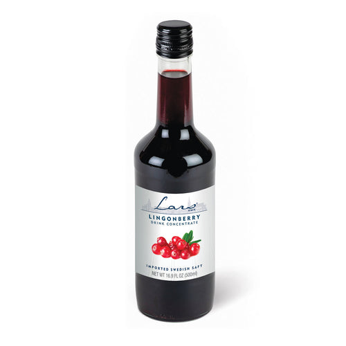 Lars Own Lingonberry Drink Concentrate (Saft) Bottle, 16.9oz