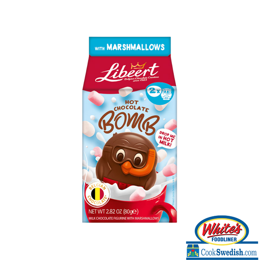 Libeert Milk Chocolate Penguin Hot Cocoa Bomb with Mini Marshmallows 2/pc Carton