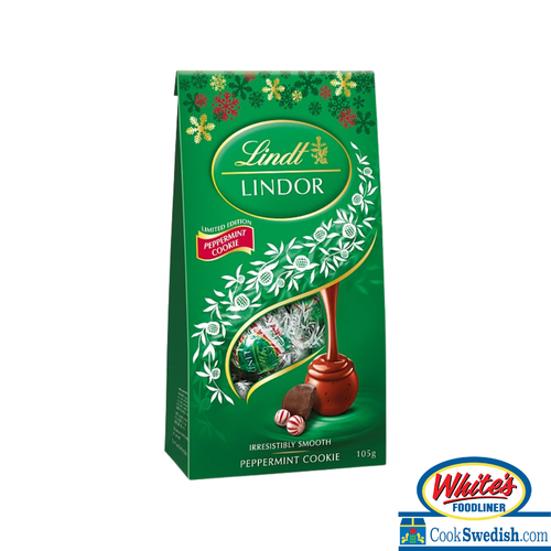 Lindt LINDOR Peppermint Cookie Milk Chocolate Truffles – 8.5 oz Bag