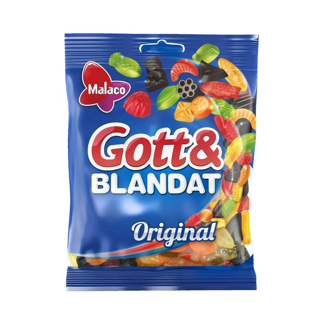 Malaco Gott & Blandat Original - Fruit & Licorice Gummy Candy, 5.64oz ...