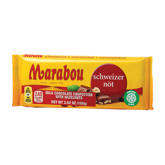 Marabou Milk Chocolate With Hazelnuts Bar, 3.52oz