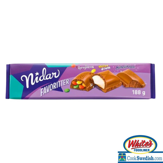 Nidar Extra Large Favorites Candy Bar, 7oz