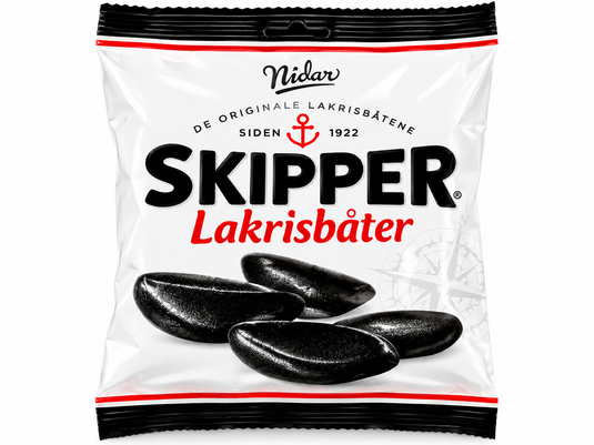 Nidar Skipper Lakrisbåter 200g